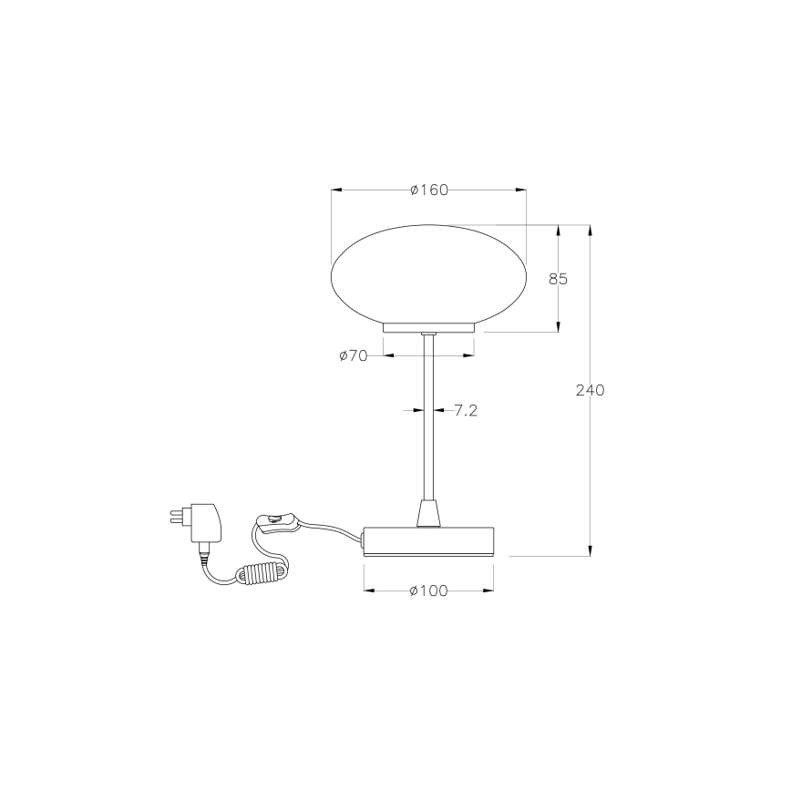 Fabas Luce 3339-30-178 - LED Lampe de table tactile à intensité variable JAP LED/5W/230V chrome mat