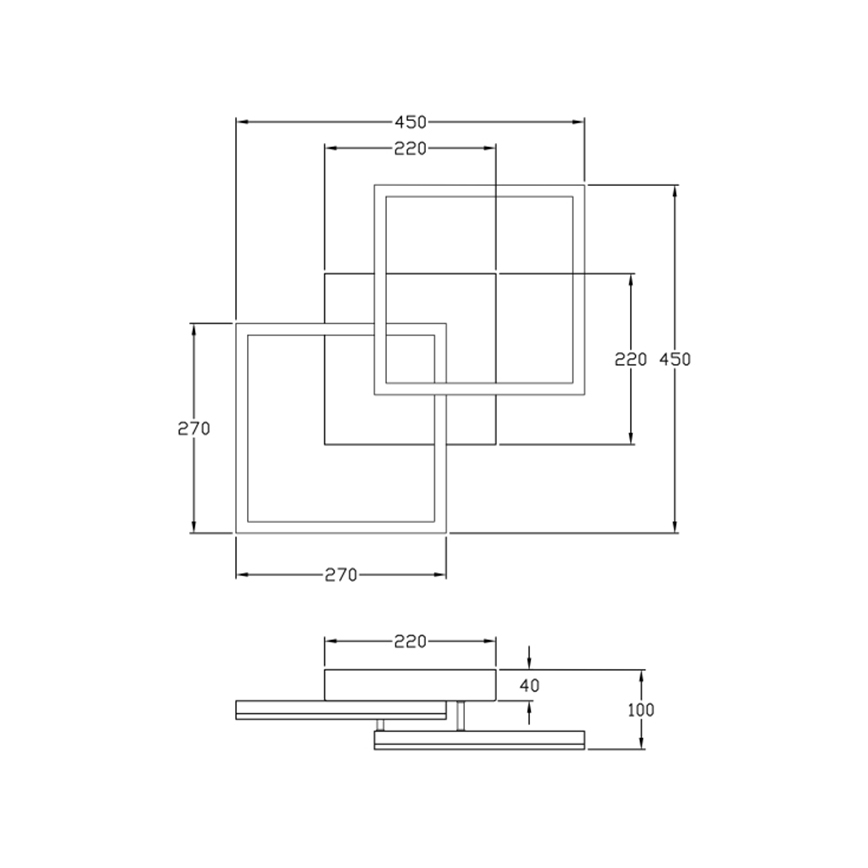 Fabas Luce 3394-22-282 - Plafonnier à intensité variable LED BARD LED/39W/230V 3000K anthracite