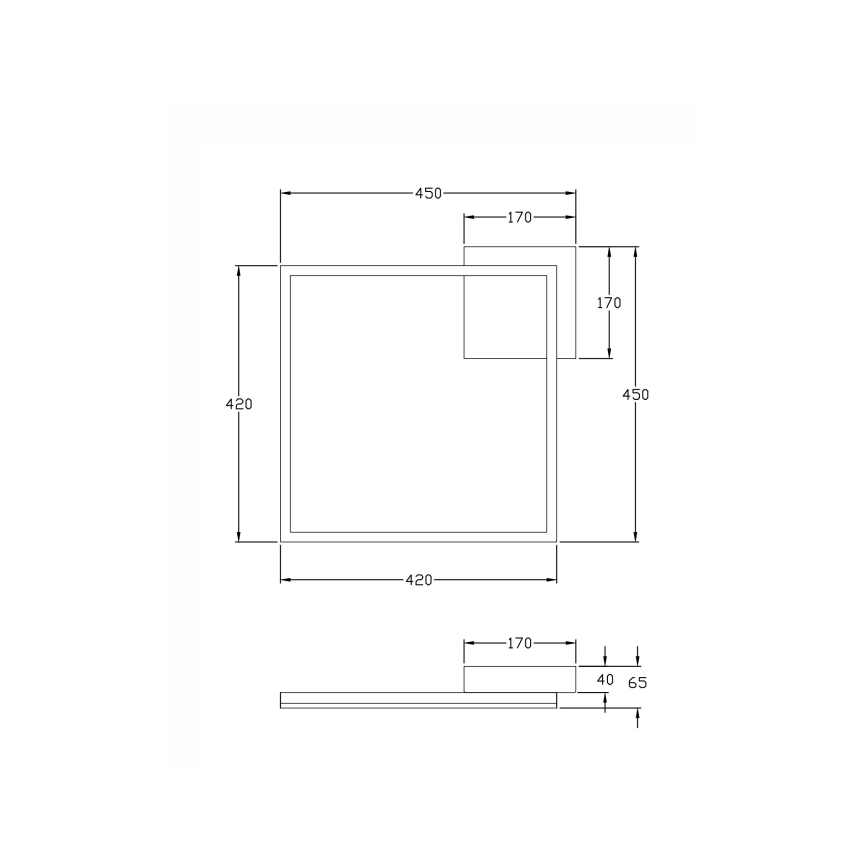 Fabas Luce 3394-62-102 - Plafonnier à intensité variable LED BARD LED/39W/230V 4000K blanc