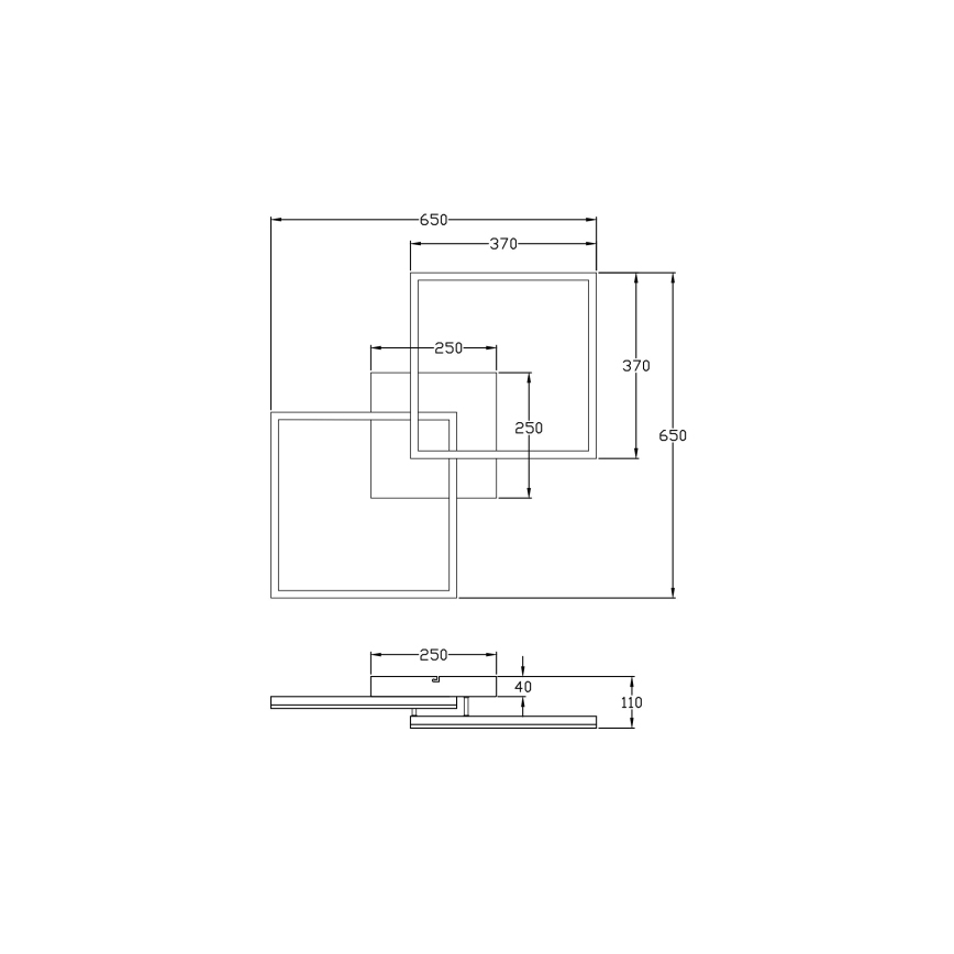 Fabas Luce 3394-66-102 - Plafonnier à intensité variable LED BARD LED/52W/230V 4000K blanc