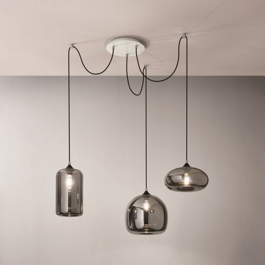 Fabas Luce 3496-47-126 - Lampadario a sospensione con filo FIONA 3xE27/60W/230V