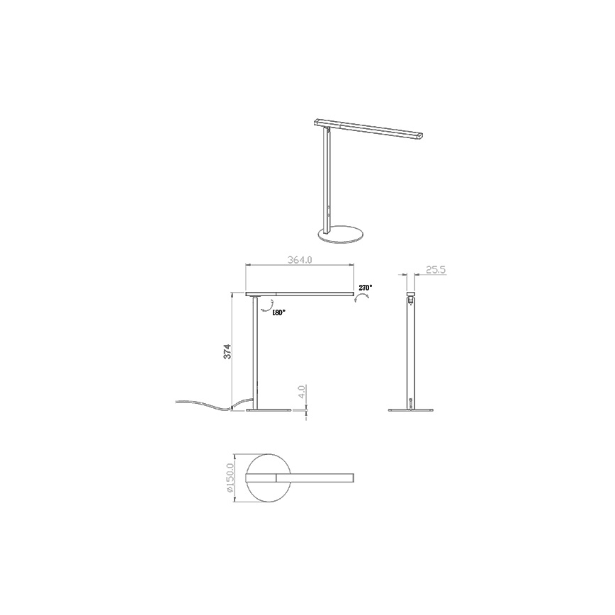 Fabas Luce 3550-30-102- Lampe à intensité variable IDEAL LED/10W/230V 3000-6000K blanc
