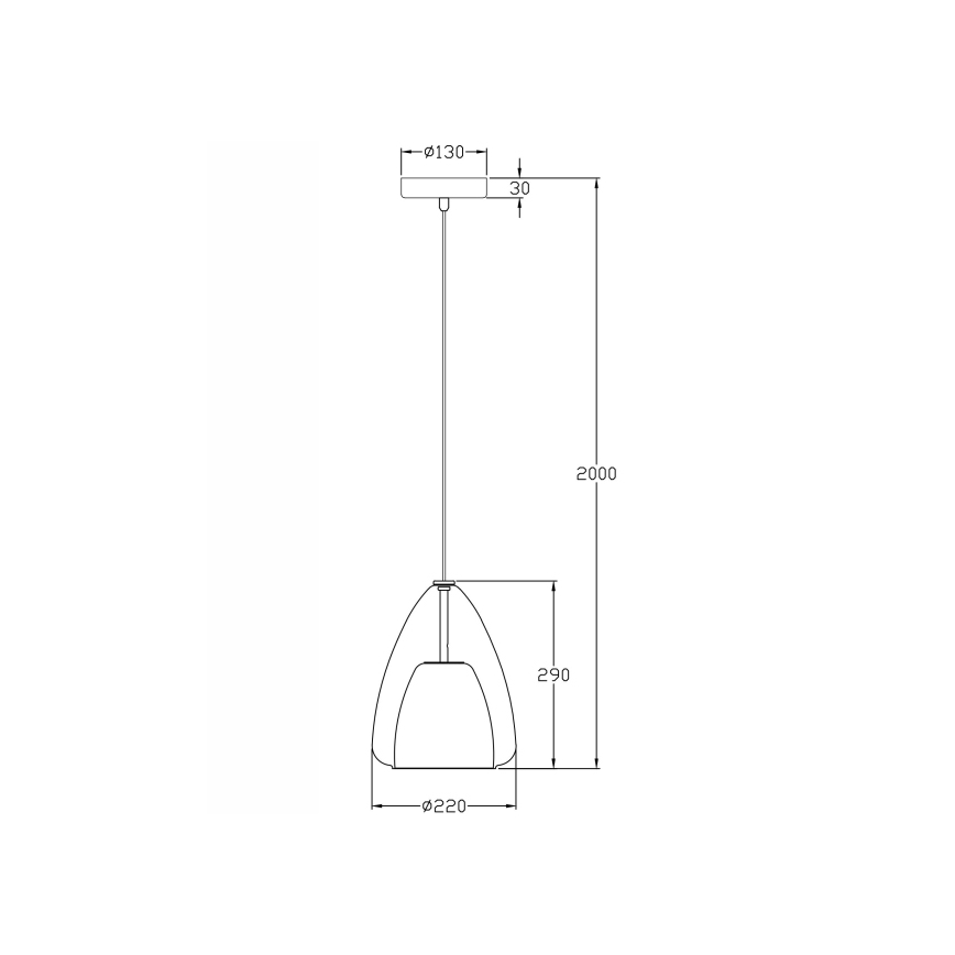 Fabas Luce 3673-40-125 - Hängeleuchte an Schnur BRITTON 1xE27/40W/230V golden