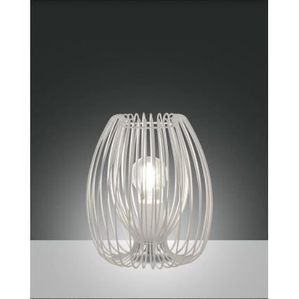 Fabas Luce 3677-34-102 - Lampada da tavolo CAMP 1xE27/40W/230V bianco