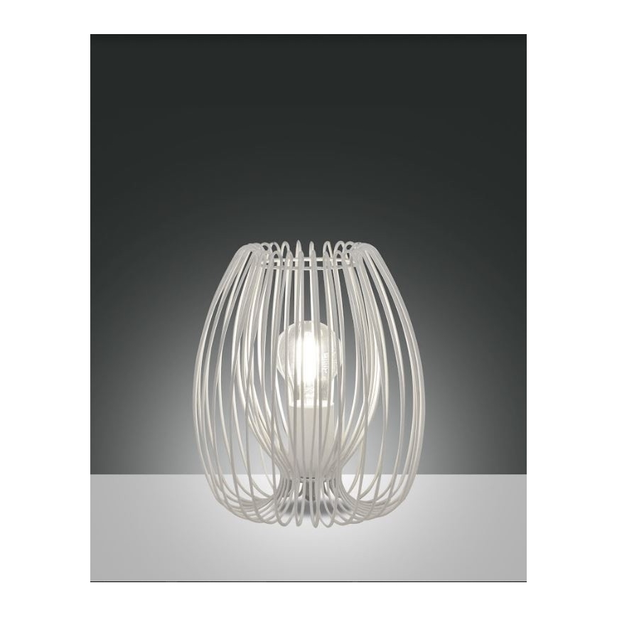 Fabas Luce 3677-34-102 - Lampada da tavolo CAMP 1xE27/40W/230V bianco
