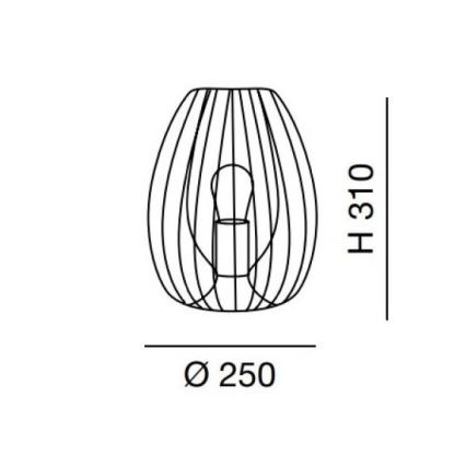 Fabas Luce 3677-34-102 - Lampada da tavolo CAMP 1xE27/40W/230V bianco