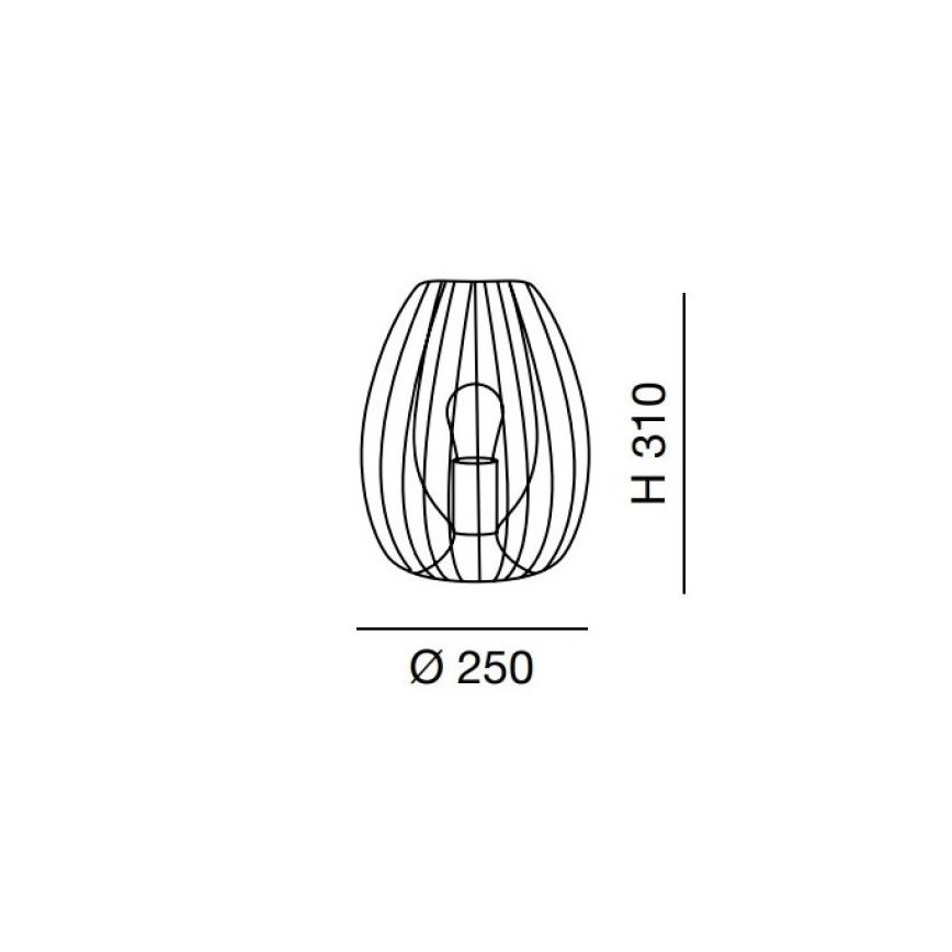 Fabas Luce 3677-34-102 - Lampada da tavolo CAMP 1xE27/40W/230V bianco