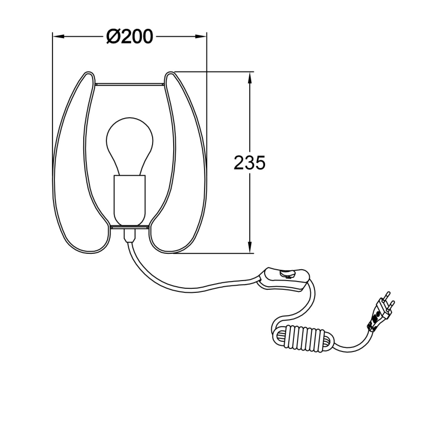 Fabas Luce 3677-34-225 - Lampe de table CAMP 1xE27/40W/230V dorée
