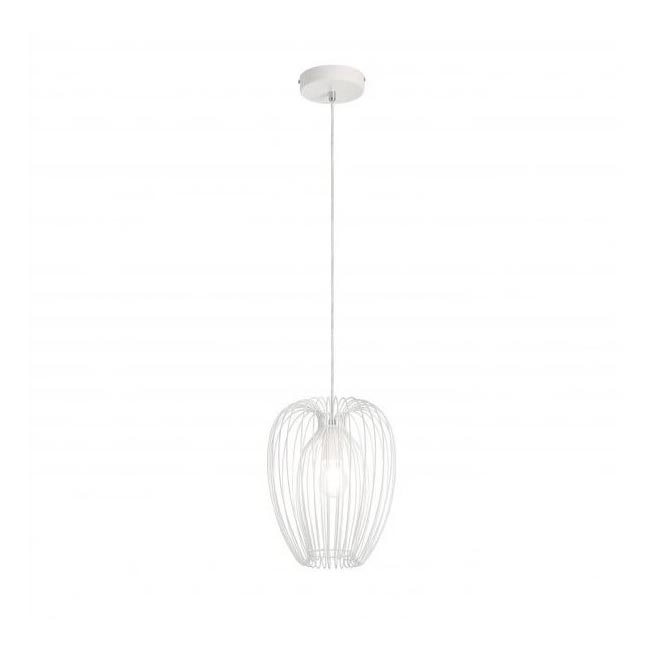 Fabas Luce 3677-45-102 - Lampadario a sospensione con filo CAMP 1xE27/40W/230V bianco