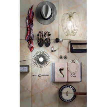 Fabas Luce 3677-45-225 - Lampadario a sospensione con filo CAMP 1xE27/40W/230V oro