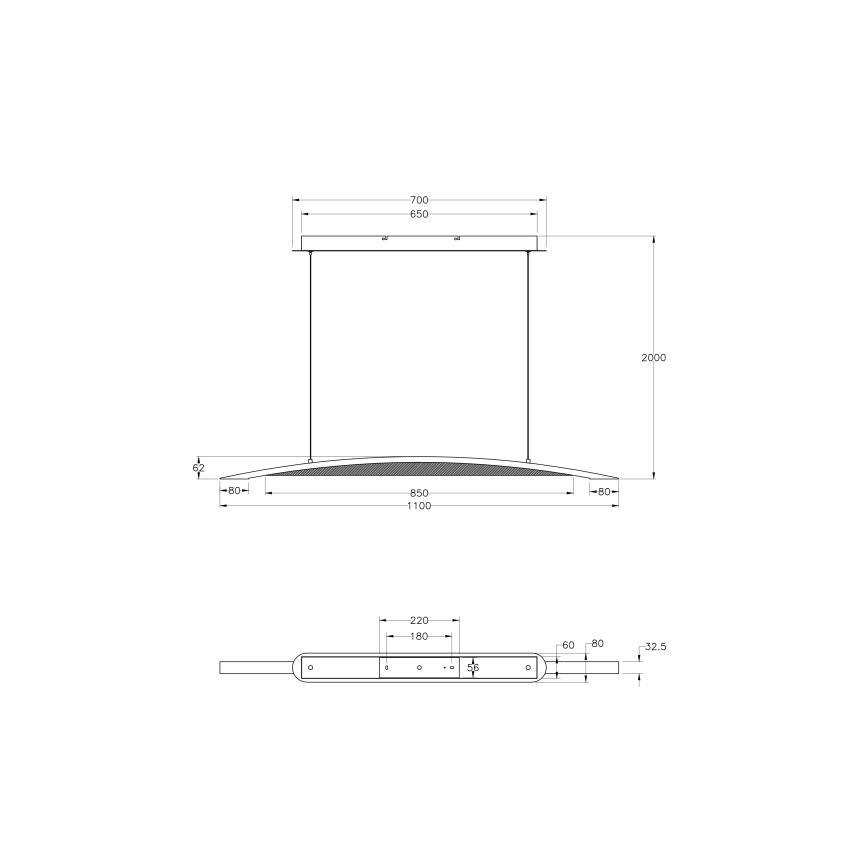 Fabas Luce 3697-40-102 - Suspension filaire à intensité variable LED CORDOBA LED/36W/230V blanc/bois