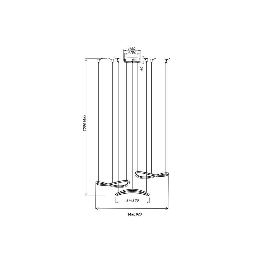 Fabas Luce 3711-47-102 - LED-Hängeleuchte TIRRENO LED/50W/230V