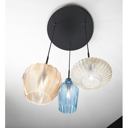 Fabas Luce 3725-47-363 - Lampadario a sospensione con filo OLBIA 3xE27/40W/230V