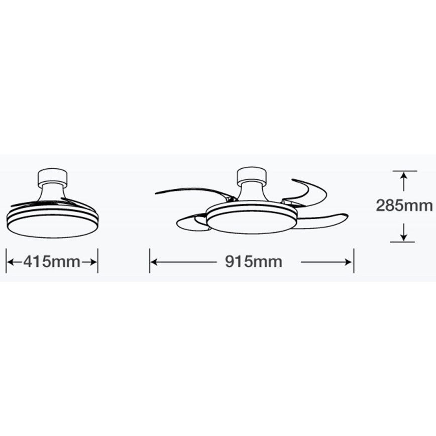 FANAWAY 210664 - Ventilateur de plafond LED à intensité variable ORBIT LED/25W/230V beige/blanc + télécommande
