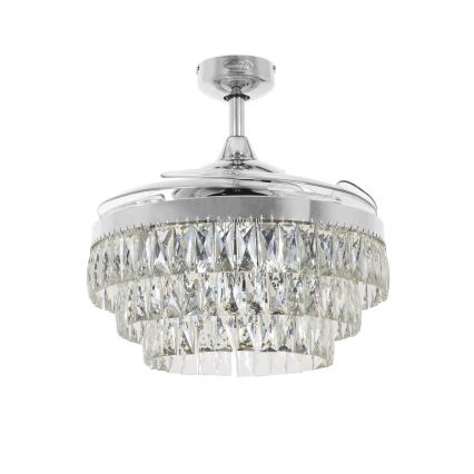 FANAWAY 212923 - LED-Deckenventilator VEIL 6xE14/4,5W/230V glänzendes Chrom + Fernbedienung