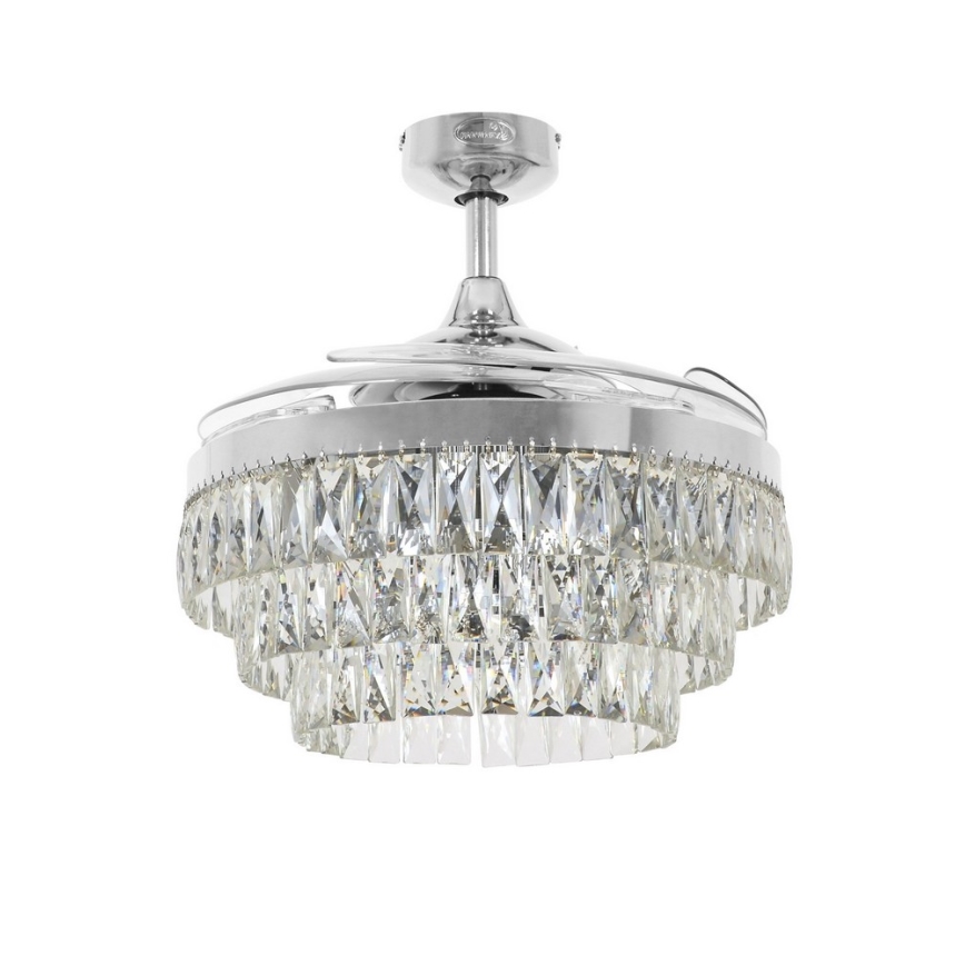 FANAWAY 212923 - LED-Deckenventilator VEIL 6xE14/4,5W/230V glänzendes Chrom + Fernbedienung