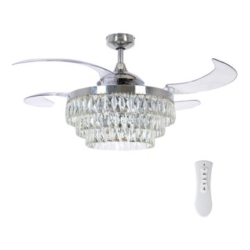 FANAWAY 212923 - LED-Deckenventilator VEIL 6xE14/4,5W/230V glänzendes Chrom + Fernbedienung