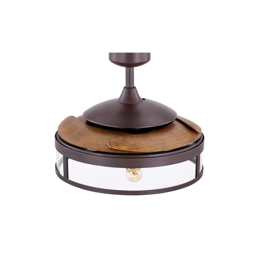 FANAWAY 212925 - LED-Deckenventilator CLASSIC 3xE27/4W/230V braun + Fernbedienung