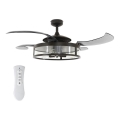 FANAWAY 212927 - LED-Deckenventilator CLASSIC 3xE27/4W/230V schwarz Ø 112 cm + Fernbedienung