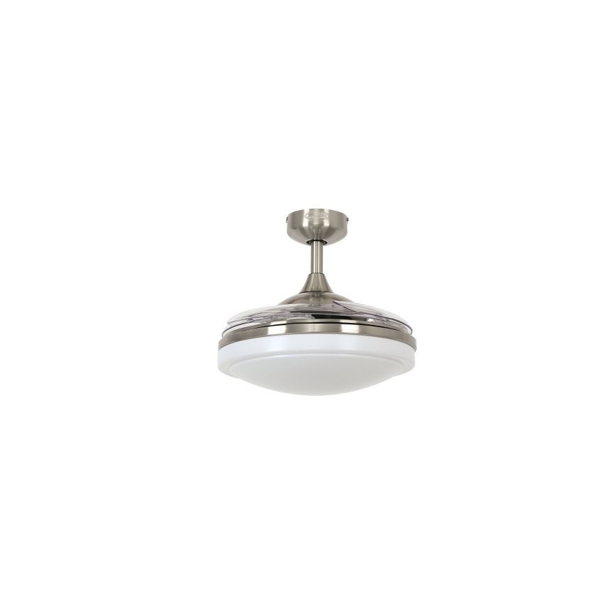 FANAWAY 212982 - Ventilatore da soffitto EVORA 2xE27/20W/230V cromo lucido + telecomando