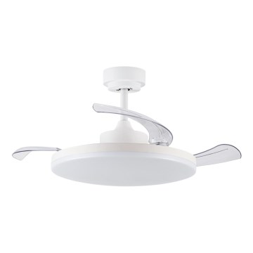 FANAWAY 21612949 - Dimmbarer LED-Deckenventilator STROLL LED/30W/230V 2700/3500/5000K d 106 cm weiß/klar + Fernbedienung