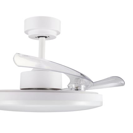 FANAWAY 21612949 - Ventilatore da soffitto dimmerabile a LED STROLL LED/30W/230V 2700/3500/5000K diametro 106 cm bianco/limpido + telecomando