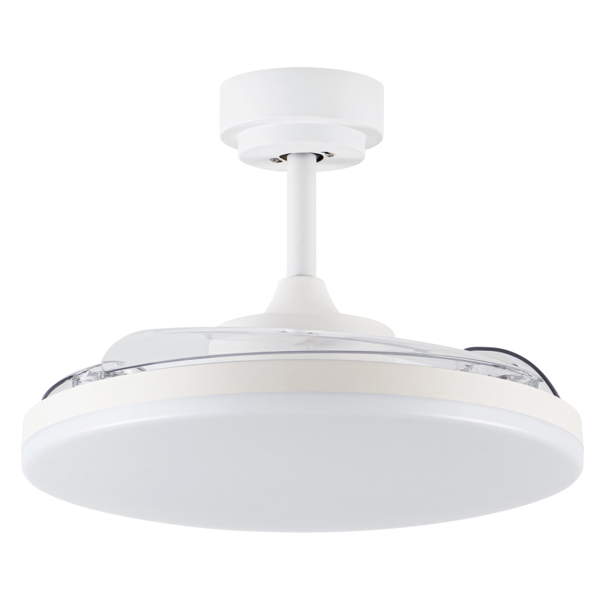 FANAWAY 21612949 - Ventilateur de plafond à intensité variable STROLL LED/30W/230V 2700/3500/5000K d. 106 cm blanc/transparent + télécommande