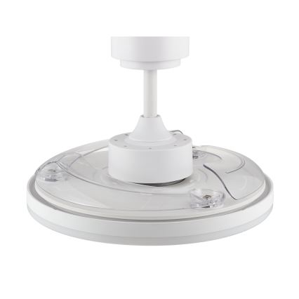 FANAWAY 21612949 - Ventilateur de plafond à intensité variable STROLL LED/30W/230V 2700/3500/5000K d. 106 cm blanc/transparent + télécommande