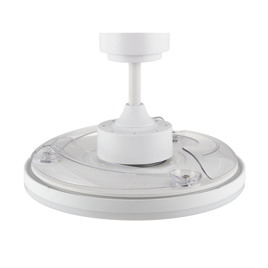 FANAWAY 21612949 - Ventilateur de plafond à intensité variable STROLL LED/30W/230V 2700/3500/5000K d. 106 cm blanc/transparent + télécommande