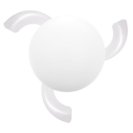FANAWAY 21612949 - Ventilateur de plafond à intensité variable STROLL LED/30W/230V 2700/3500/5000K d. 106 cm blanc/transparent + télécommande