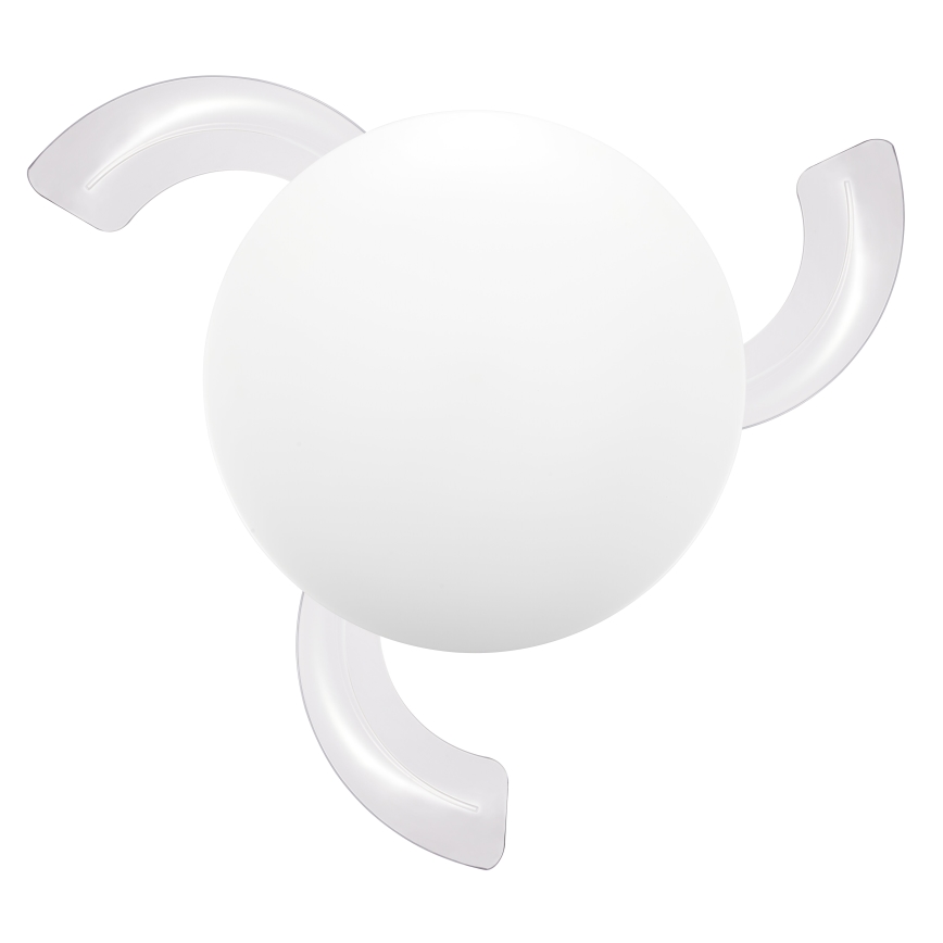 FANAWAY 21612949 - Ventilateur de plafond à intensité variable STROLL LED/30W/230V 2700/3500/5000K d. 106 cm blanc/transparent + télécommande