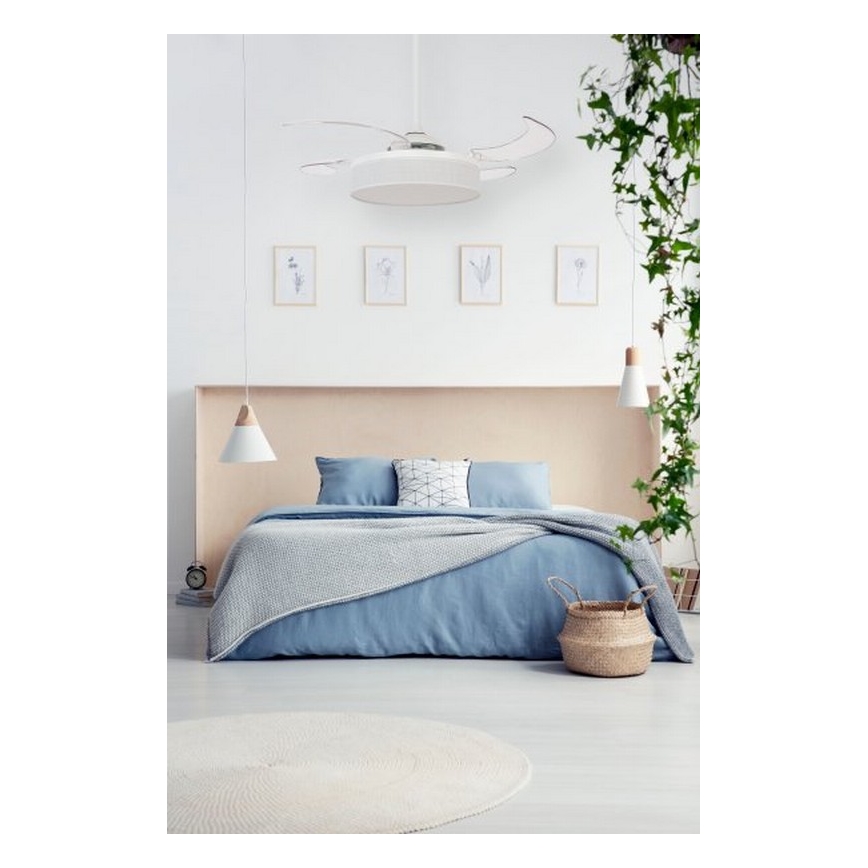FANAWAY 511030 - LED-Deckenventilator FRASER 3xE27/20W/230V weiß + Fernbedienung