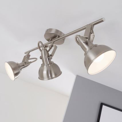 Faretto 3xE14/40W/230V cromo opaco