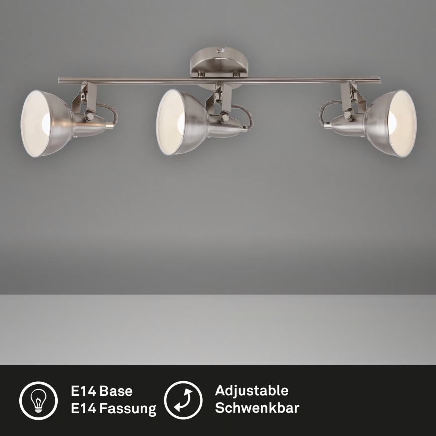 Faretto 3xE14/40W/230V cromo opaco