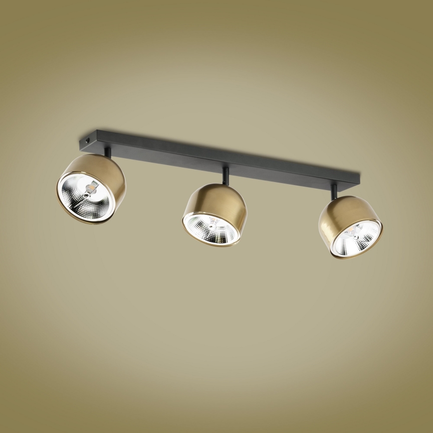 Faretto ALTEA 3xAR111 GU10/50W/230V oro/nero