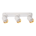 Faretto ANDY 3xGU10/8W/230V bianco/oro