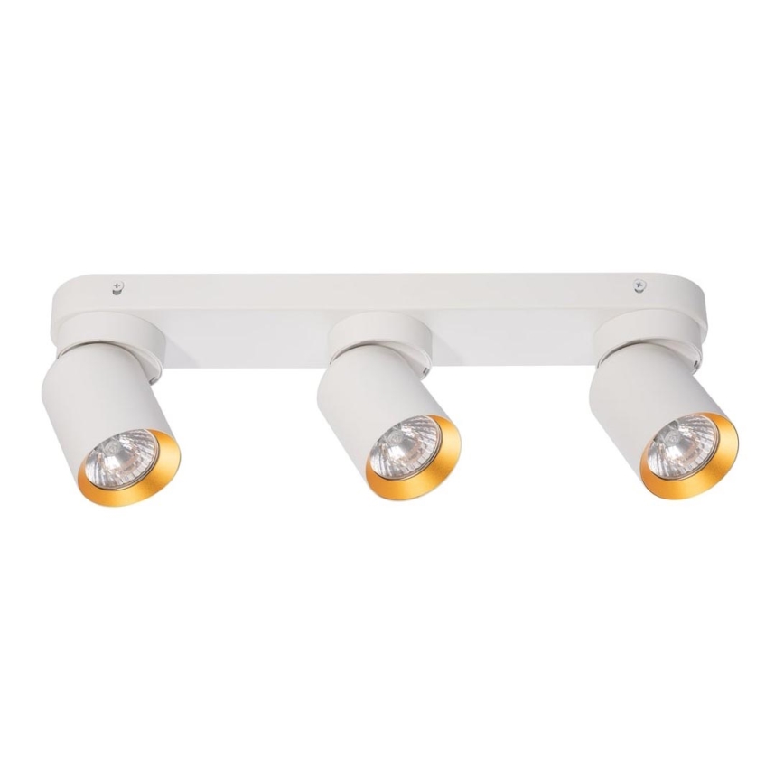 Faretto ANDY 3xGU10/8W/230V bianco/oro