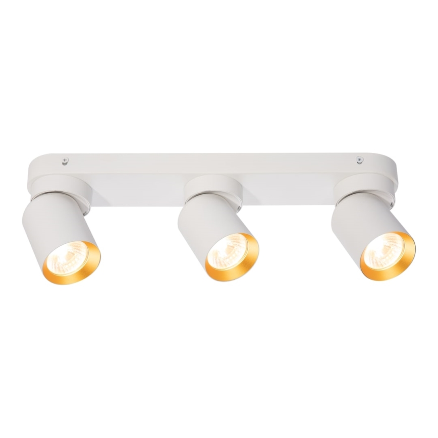 Faretto ANDY 3xGU10/8W/230V bianco/oro