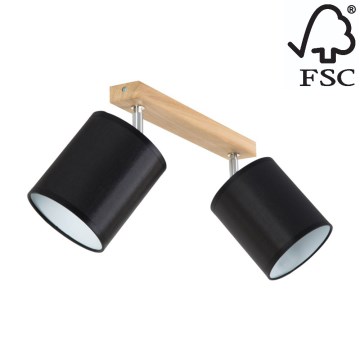 Faretto APRILLIA 2xE27/25W/230V quercia nera - certificato FSC