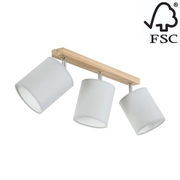 Faretto APRILLIA 3xE27/25W/230V quercia grigia - certificato FSC