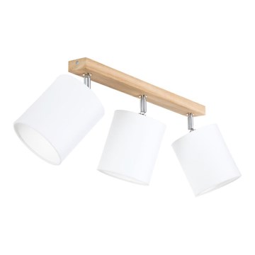 Faretto APRILLIA 3xE27/25W/230V rovere/bianco