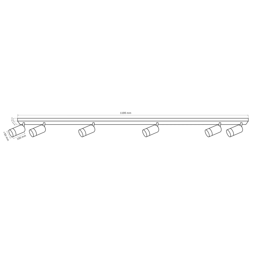 Faretto ARRAS 6xGU10/10W/230V bianco