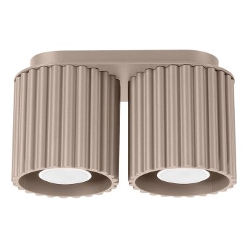 Faretto AURA 2xGU10/10W/230V taupe