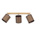 Faretto BENITA 3xE27/25W/230V marrone/rovere