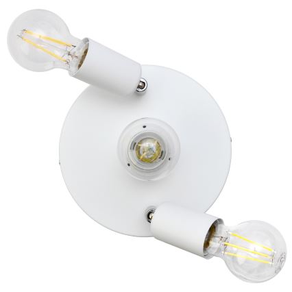 Faretto CENTRO 3xE27/15W/230V bianco