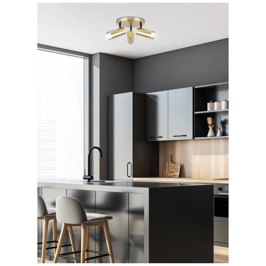 Faretto COLLY 3xGU10/15W/230V oro