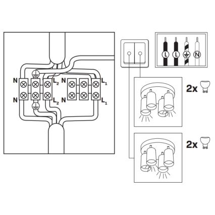 Faretto da bagno LED RGBW dimmerabile TURYN 4xGU10/6,5W/230V 2700-6500K Wi-Fi IP44 bianco