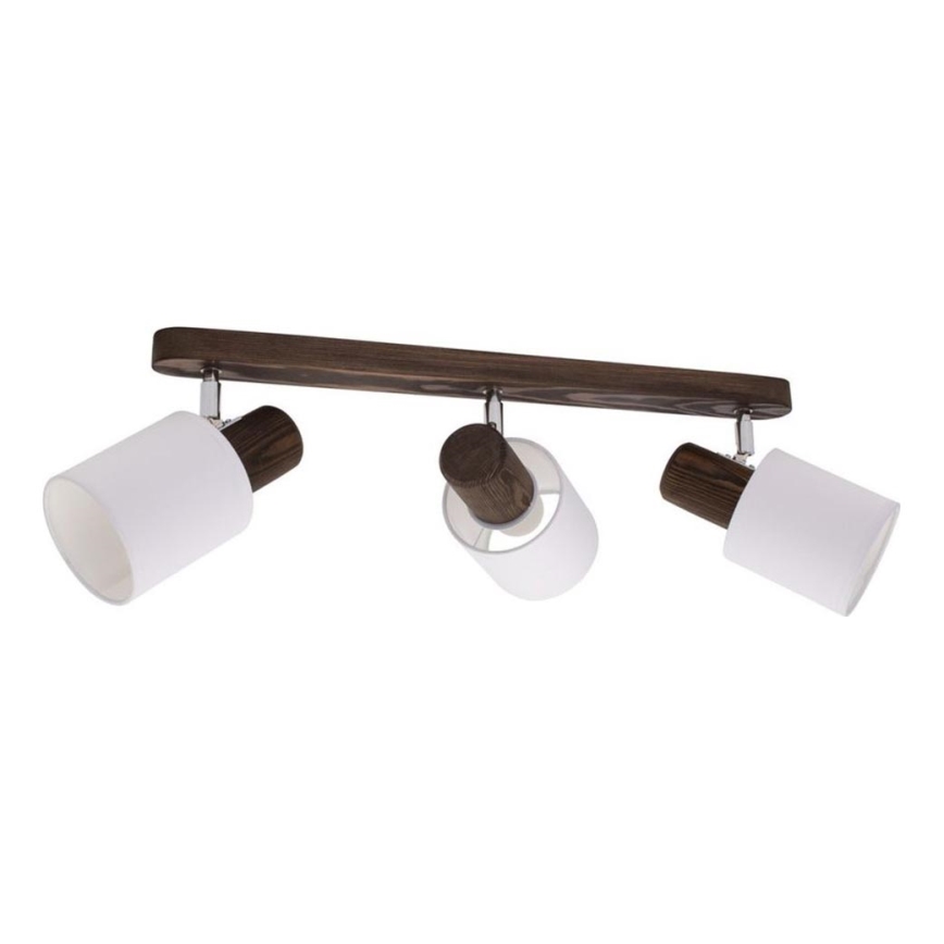 Faretto da binario TRENDY 3xE27/15W/230V pino