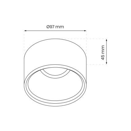 Faretto da incasso BALI 1xGU5,3/MR16/25W/12V tondo nero