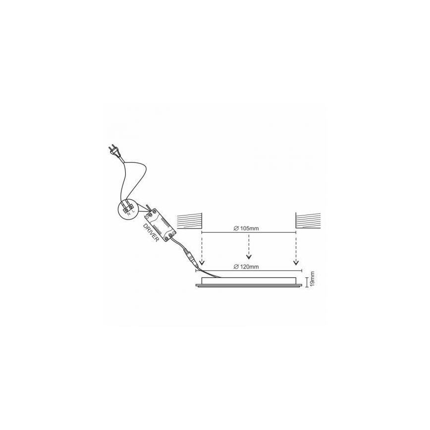 Faretto da incasso LED dimmerabile LED/6W/230V 3000-6500K Wi-Fi Tuya